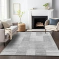 thumbnail image 1 of Addison Rugs Mayfield Washable Transitional Striped Silver Rectangle Rug, 3' x 5', 1 of 6
