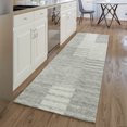 thumbnail image 1 of Addison Rugs Mayfield Washable Transitional Striped Silver Runner Rug, 2'3" x 7'6", 1 of 5