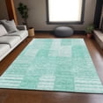 thumbnail image 1 of Addison Rugs Mayfield Washable Transitional Striped Teal Rectangle Rug, 8' x 10', 1 of 6