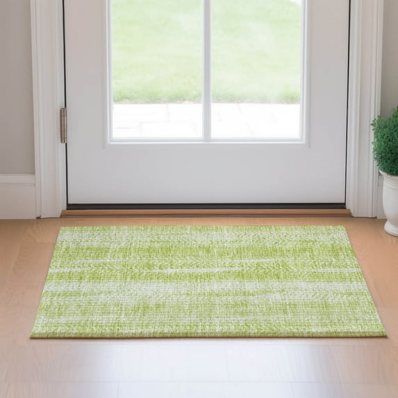 Addison Rugs Mayfield Washable Transitional Stripes Aloe Rectangle Rug, 1'8" x 2'6"