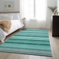 thumbnail image 1 of Addison Rugs Mayfield Washable Transitional Stripes Aqua Rectangle Rug, 3' x 5', 1 of 6