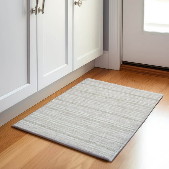 Addison Rugs Mayfield Washable Transitional Stripes Ivory Rectangle Rug, 1'8" x 2'6"