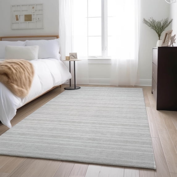 Addison Rugs Mayfield Washable Transitional Stripes Ivory Rectangle Rug, 2'6" x 3'10"