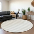 thumbnail image 1 of Addison Rugs Mayfield Washable Transitional Stripes Ivory Round Rug, 8' x 8', 1 of 5