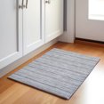 thumbnail image 1 of Addison Rugs Mayfield Washable Transitional Stripes Silver Rectangle Rug, 1'8" x 2'6", 1 of 5