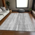 thumbnail image 1 of Addison Rugs Mayfield Washable Transitional Stripes Silver Rectangle Rug, 9' x 12', 1 of 6