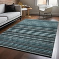 thumbnail image 1 of Addison Rugs Mayfield Washable Transitional Stripes Teal Rectangle Rug, 3' x 5', 1 of 6