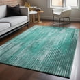 thumbnail image 1 of Addison Rugs Mayfield Washable Transitional Stripes Teal Rectangle Rug, 5' x 7'6", 1 of 6