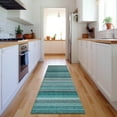 thumbnail image 1 of Addison Rugs Mayfield Washable Transitional Stripes Teal Runner Rug, 2'3" x 7'6", 1 of 5
