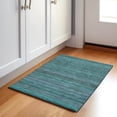 thumbnail image 1 of Addison Rugs Mayfield Washable Transitional Stripes Turquoise Rectangle Rug, 1'8" x 2'6", 1 of 5