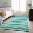 thumbnail image 1 of Addison Rugs Mayfield Washable Transitional Stripes Turquoise Rectangle Rug, 2'6" x 3'10", 1 of 6