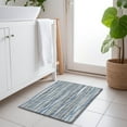 thumbnail image 1 of Addison Rugs Mayfield Washable Transitional Textured Stripes Blue Rectangle Rug, 1'8" x 2'6", 1 of 5
