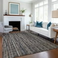 thumbnail image 1 of Addison Rugs Mayfield Washable Transitional Textured Stripes Brown Rectangle Rug, 9' x 12', 1 of 6