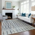 thumbnail image 1 of Addison Rugs Mayfield Washable Transitional Textured Stripes Ocean Rectangle Rug, 9' x 12', 1 of 5