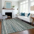 thumbnail image 1 of Addison Rugs Mayfield Washable Transitional Textured Stripes Peacock Rectangle Rug, 10' x 14', 1 of 6
