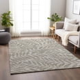 thumbnail image 1 of Addison Rugs Mayfield Washable Transitional Tropical, Leaves, Botanical Taupe Rectangle Rug, 10' x 14', 1 of 6