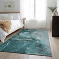 thumbnail image 1 of Addison Rugs Mayfield Washable Transitional Watercolors Teal Rectangle Rug, 2'6" x 3'10", 1 of 6