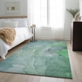 thumbnail image 1 of Addison Rugs Mayfield Washable Transitional Watercolors Teal Rectangle Rug, 2'6" x 3'10", 1 of 6