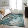 thumbnail image 1 of Addison Rugs Mayfield Washable Transitional Watercolors Teal Rectangle Rug, 2'6" x 3'10", 1 of 6