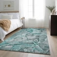 thumbnail image 1 of Addison Rugs Mayfield Washable Transitional Watercolors Teal Rectangle Rug, 5' x 7'6", 1 of 6
