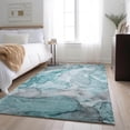 thumbnail image 1 of Addison Rugs Mayfield Washable Transitional Watercolors Teal Rectangle Rug, 8' x 10', 1 of 6