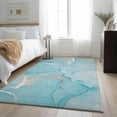 thumbnail image 1 of Addison Rugs Mayfield Washable Transitional Watercolors Teal Rectangle Rug, 8' x 10', 1 of 6