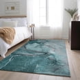 thumbnail image 1 of Addison Rugs Mayfield Washable Transitional Watercolors Teal Rectangle Rug, 9' x 12', 1 of 6