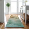 thumbnail image 1 of Addison Rugs Mayfield Washable Transitional Watercolors Teal Runner Rug, 2'3" x 7'6", 1 of 5