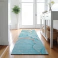 thumbnail image 1 of Addison Rugs Mayfield Washable Transitional Watercolors Teal Runner Rug, 2'3" x 7'6", 1 of 5