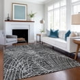 thumbnail image 1 of Addison Rugs Mayfield Washable Transitional Whimsical Flowy Lines Charcoal Rectangle Rug, 10' x 14', 1 of 6