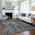 thumbnail image 1 of Addison Rugs Mayfield Washable Transitional Whimsical Flowy Lines Charcoal Rectangle Rug, 2'6" x 3'10", 1 of 5