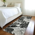 thumbnail image 1 of Addison Rugs Mayfield Washable Tropical Large Leaves Midnight Runner Rug, 2'3" x 7'6", 1 of 5