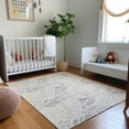 thumbnail image 1 of Addison Rugs Mayfield Washable Tropical Leaves Fog Rectangle Rug, 3' x 5', 1 of 5