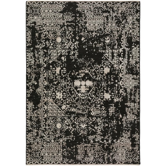Nelson ANE33 Black 5 ft3 inch x 7 ft8 inch Rug