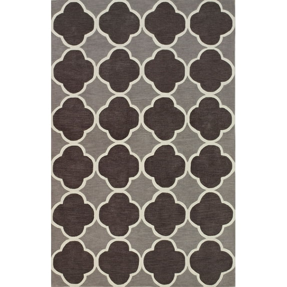 Addison Rugs Optics 8' x 10' Moroccan Ogee Fabric Area Rug in Steel Gray