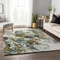 Addison Rugs Mayfield Washable Contemporary Abstract Smoke Rectangle Rug, 10' x 14'