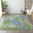 thumbnail image 1 of Addison Rugs Mayfield Washable Transitional Tropical Green Rectangle Rug, 10' x 14', 1 of 6