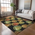 thumbnail image 1 of Addison Rugs Mayfield Washable Kitchen Apples Midnight Rectangle Rug, 3' x 5', 1 of 6