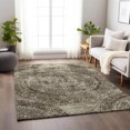 thumbnail image 1 of Addison Rugs Mayfield Washable Transitional Medallion Brown Rectangle Rug, 3' x 5', 1 of 6