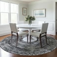 thumbnail image 1 of Addison Rugs Mayfield Washable Transitional Medallion Gray Round Rug, 8' x 8', 1 of 5