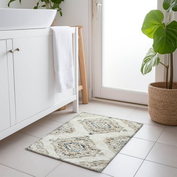 Addison Rugs Mayfield Washable Traditional Tribal Linen Rectangle Rug, 1'8" x 2'6"