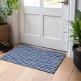 thumbnail image 1 of Addison Rugs Mayfield Washable Transitional Stripes Navy Rectangle Rug, 1'8" x 2'6", 1 of 5