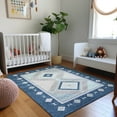 thumbnail image 1 of Addison Rugs Mayfield Washable Southwest Aztec Blue Rectangle Rug, 9' x 12', 1 of 6