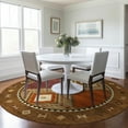 thumbnail image 1 of Addison Rugs Mayfield Washable Southwest Aztec Brown Round Rug, 8' x 8', 1 of 5