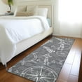 thumbnail image 1 of Addison Rugs Mayfield Washable Coastal Nautical Gray Runner Rug, 2'3" x 7'6", 1 of 5