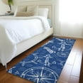 thumbnail image 1 of Addison Rugs Mayfield Washable Coastal Nautical Navy Runner Rug, 2'3" x 7'6", 1 of 5