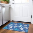 thumbnail image 1 of Addison Rugs Mayfield Washable Coastal Turtles Blue Rectangle Rug, 1'8" x 2'6", 1 of 5