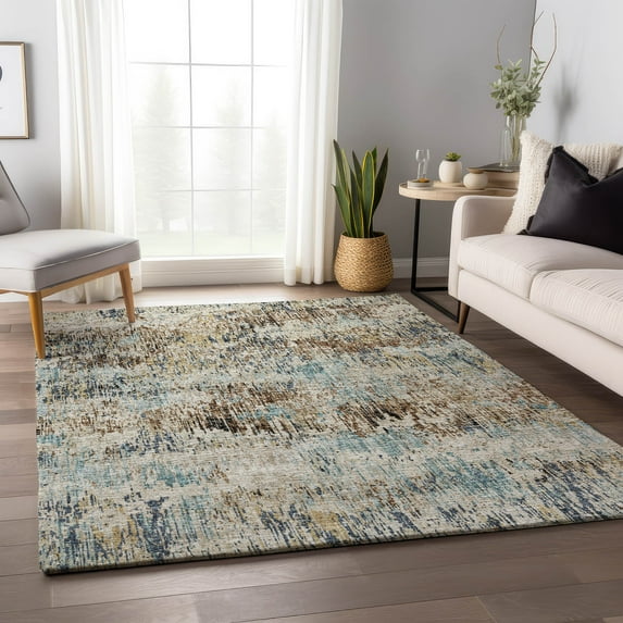 Addison Rugs Mayfield Washable Transitional Soft Abstract Moody Rectangle Rug, 10' x 14'