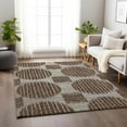 thumbnail image 1 of Addison Rugs Mayfield Washable Transitional Geo, Circles Brown Rectangle Rug, 3' x 5', 1 of 6