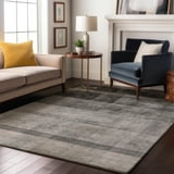 Addison Rugs Mayfield Washable Transitional Casual Gray Rectangle Rug ...